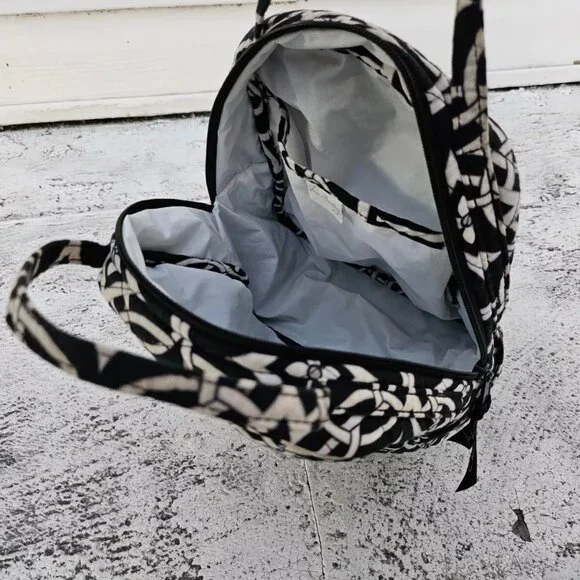 Vera Bradley Women Lunch Bag Black/White Floral Bag - Picture 13 of 14